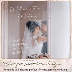 2 Pcs Welcome to Our Wedding Mirror Decal Vinyl Lettering Decal Sticker Remov…