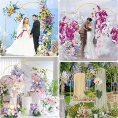 Elegant 7.2FT Gold Arch Backdrop Stand#