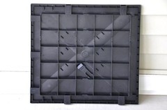 Portable Dance Floor Vinyl Tile 18x18in Black Finished ABS Resin Event Party