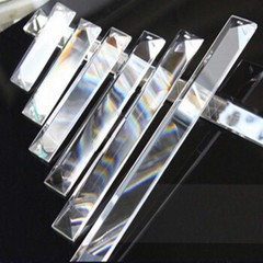 10Pcs Two 2 Holes Clear K9 Crystal Prisms Chandelier Lamp Parts Party Decoration