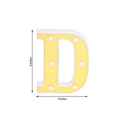 6″ tall GOLD D LED Lighted Marquee Letters Sign Party Wedding Events Decorations