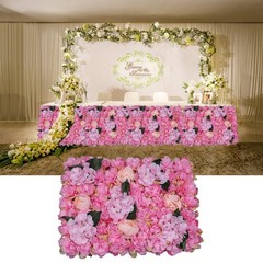Artificial Flower Wall Panels Artificial Flowers Panels for Decoration 6PCS