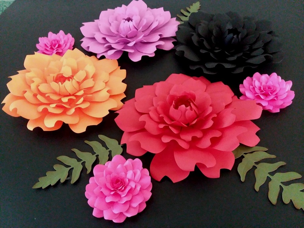 Paper Flowers Wedding Party Backdrop Nursery Shower Wall 10 Pieces Mixed Colors