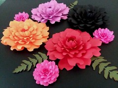 Paper Flowers Wedding Party Backdrop Nursery Shower Wall 10 Pieces Mixed Colors