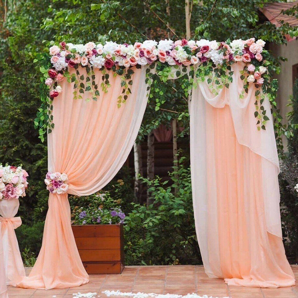 9.8Ft Metal Wedding Arch Backdrop Stand Stage Venue Decorations Flexible Assembl