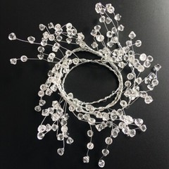 94”Crystal Beaded Wreath Garland Clear Diamond Branch Acrylic Party Decor Arts