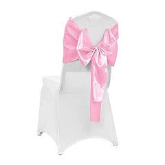 4 Pack Satin Table Runner 12 x 108 Inch Long Bright and Smooth Silk Pink