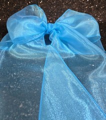 16 pc Sheer Chair Decor Bow Sash 104″ x 7″ Turquoise Wedding Party Event Organza
