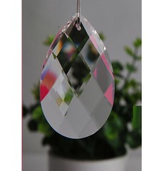 100PCS 38MM K9 Clear Crystal Prisms Ornament Suncatcher Pendant Lamp Light Parts