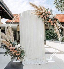 2.2M 2.4M Circle Wedding Arch Single/Double Rail Flower Balloon Garland Arch Dec