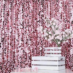 8 ft x 8 ft Big Payette Sequin BACKDROP CURTAIN Background Wedding Decorations