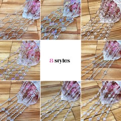 Bead Curtain Wedding Party Decor Stage Tree Bead Chain Chandelier Crystal String