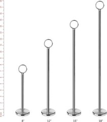 New Star Foodservice 23336 Ring-Clip Table Number Holder/Number White