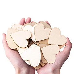 100pcs 4CM/1.57inch Rustic Wooden Love Heart Wedding Table Scatter heart2