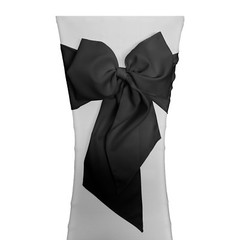 LA Linen Pack of 10 Polyester Poplin Chair Bows 8 by 108-Inch. Made in USA