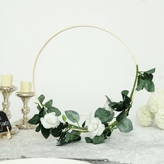 5 pcs Light Brown Natural Wood Round Hoops Hanging Wreaths Rings Decorations