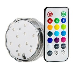 MULTICOLOR (10) LED SUBMERSIBLE PARTY LIGHT BASE WITH REMOTE CONTROL -BULK PRICE