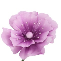 Artificial Corn Poppy Flower Arrangement 3 Pcs Handmade Free Standing