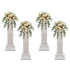 4 Pcs Wedding Party Roman Pillars European Style Landscaping Flowerpot Holder