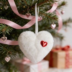 Love Hanging for Decor Soft Plush Fabric Heart-shaped Design Lightweight Charm