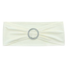 100 Spandex Stretch Chair Cover Sashes Bows for Wedding Party (Ivory)~FREE SHIP
