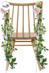 12Pcs Wedding Chair Decorations Aisle Artificial Pew Flowers Hanging Garland, Ar