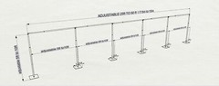 ADJUSTABLE QUICK BACKDROP KIT 10 FT TALL x 10FT-50FT WIDE PIPE WITHOUT DRAPE