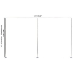 20x10ft Telescopic Heavy Duty Pipe and Drape Kit Wedding Backdrop Frame Stand