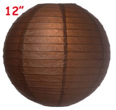 6 D Brown 12″ Paper Chinese Lantern Lamp Shade Wedding Party Decoration Supplies