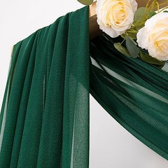 Emerald Green Wedding Arch Draping Fabric 1 Panel 29″ x 6.6 Yards Extra Long