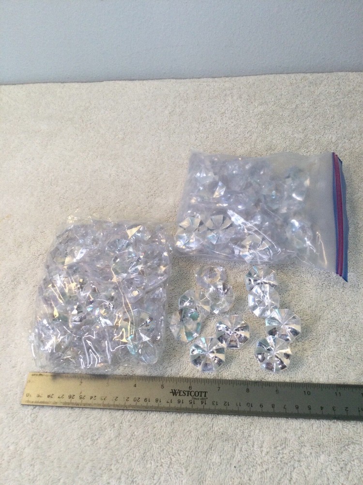 Acrylic LARGE Diamond Table Confetti Gems. Size: 1.25”. Almost 2 Pounds. “NEW”.