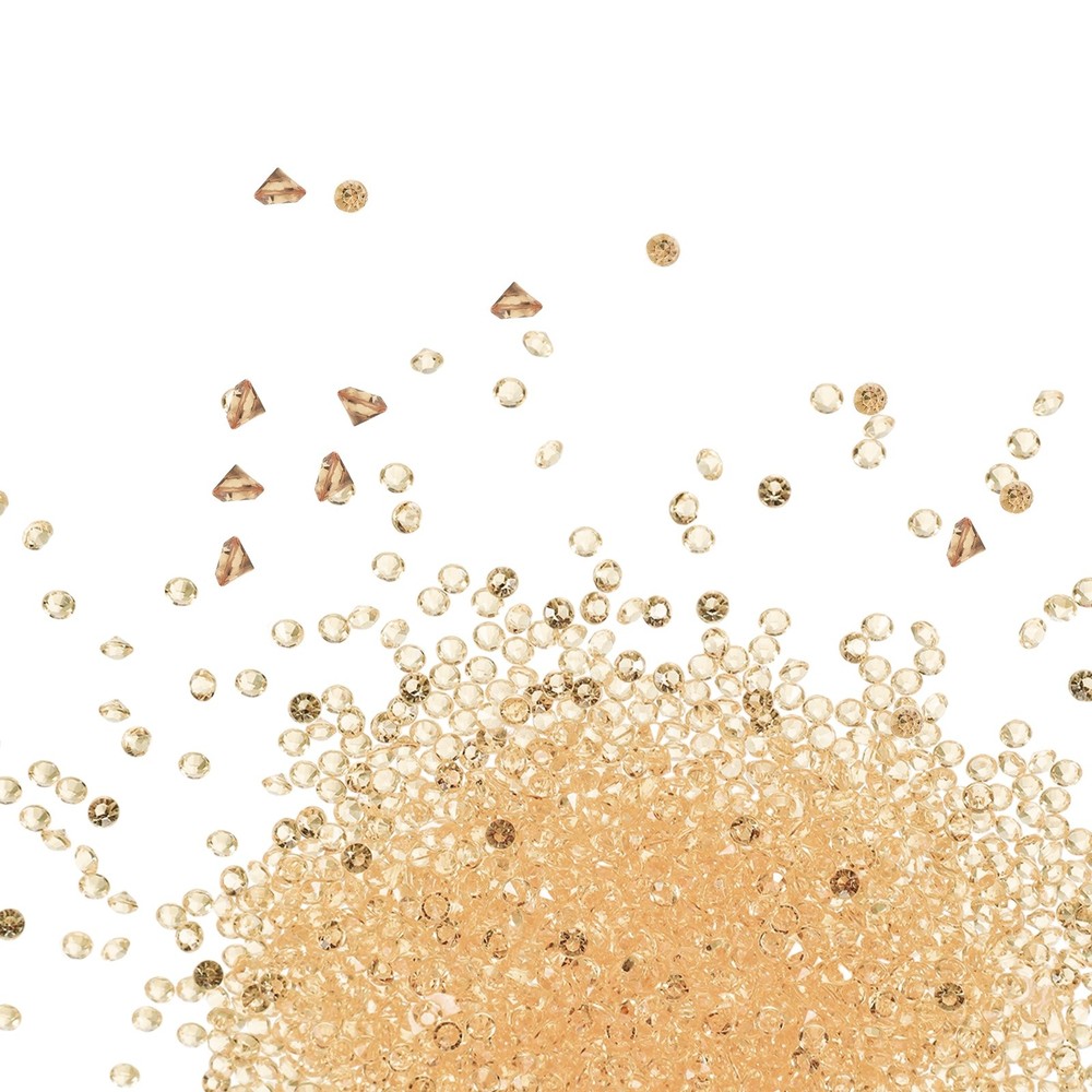 18000-Pack Fake Diamonds Crystal, 4.5mm Mini Clear Acrylic Gems [Coffee]