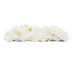 6pcs 15*15in White Artificial Flower Wall Panels Venue Background Floral Decor