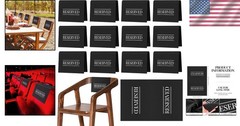 Reusable Black & White Reserved Signs for Weddings – Pack of 12 Durable Markers