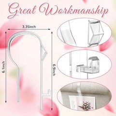 Wedding Church Pew Clips Bulk Heavy Duty Plastic Hooks Clear Chair 36 Pcs