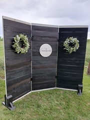 New Rustic Farmhouse Wood 3 Panel Backdrop Decor Display Wall- Weddings, Events