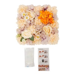 Wall-Mounted 12 Pieces Artificial Flower Wall Panels for Wedding Party Backdrops