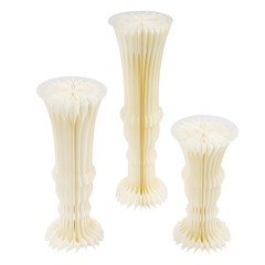 3pcs Folding Cardboard Centerpiece Display Flower Stand Vase-shape Rack Decors