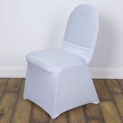White MADRID BANQUET CHAIR COVER with CrissCross Design Wedding SALE