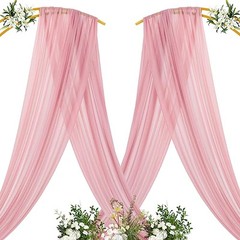 Dusty Rose Wedding Arch Draping Fabric 1 Panel 29″ x 6.6 Yards Extra Long