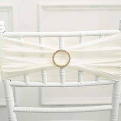 Gold 2 in Round Metal Chair Sash Pin Buckle Rhinestones Party Events Decorations