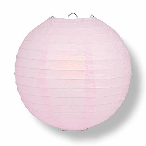 Quasimoon PaperLanternStore Decorative Paper Lantern – (Single, 14-Inch, Pink…