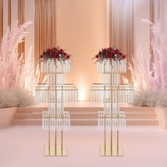2PCS Wedding Flower Stand, 5 Tier Flower Display Stand, Modern Flower Vase Stand