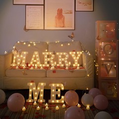 BDUSXYZ 6147pcs Marry Me LED Marquee Light Up Letters Sign Proposal Decoratio…