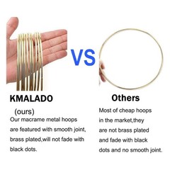 4 Pack 10 inches Metal Floral Hoop, Gold Wreath Rings for Craft Macrame Rings…
