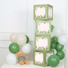 GREEN 12″ Balloon Boxes Centerpiece Decorations