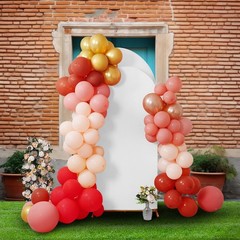 Peomeise 6FT Wedding Arch Cover，White Arch Backdrop Cover Stretchy Spande
