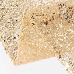 2 CHAMPAGNE 8ft x 2ft Sequined Backdrop Curtain with Rod Pockets Wedding