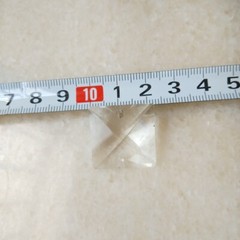 100pcs 22*22MM Square Crystal Beads Prism Pendants Chandelier 2 holes Lamp Parts