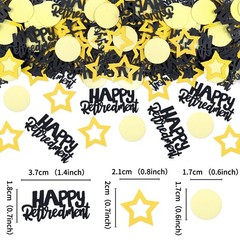 100Pcs Double-sided Happy Retirement Party Confetti Star Pentagram Table Deco…